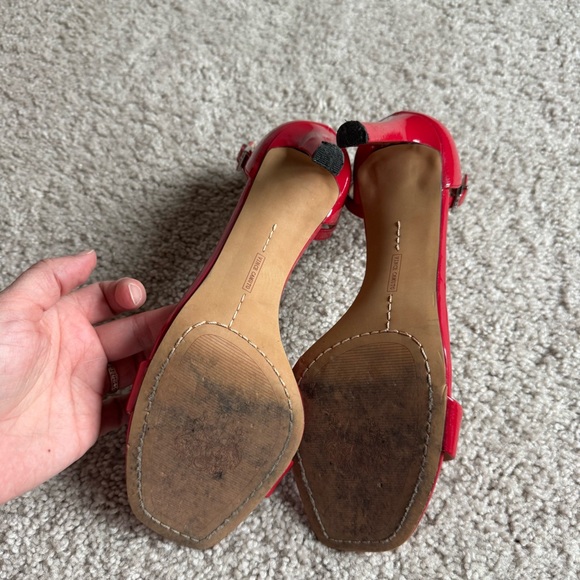 Vince Camuto Women's Leather Lauralie Glamour Red Ankle Strap Heeled Sandal 10 - Picture 7 of 10